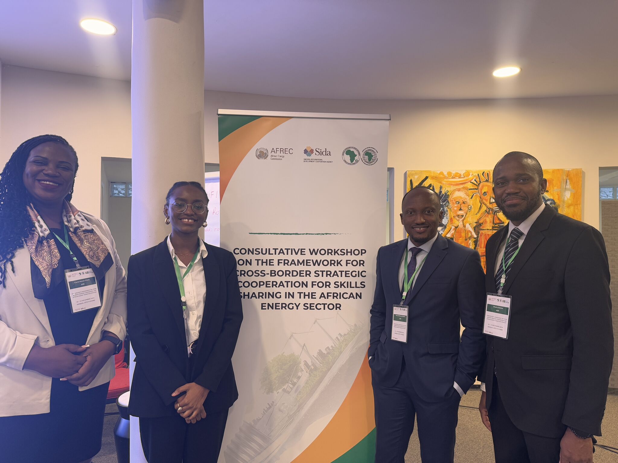 Carol alongside partners at the consultative workshop to bolster the framework for cross-border strategic cooperation for skill sharing in the African energy sector